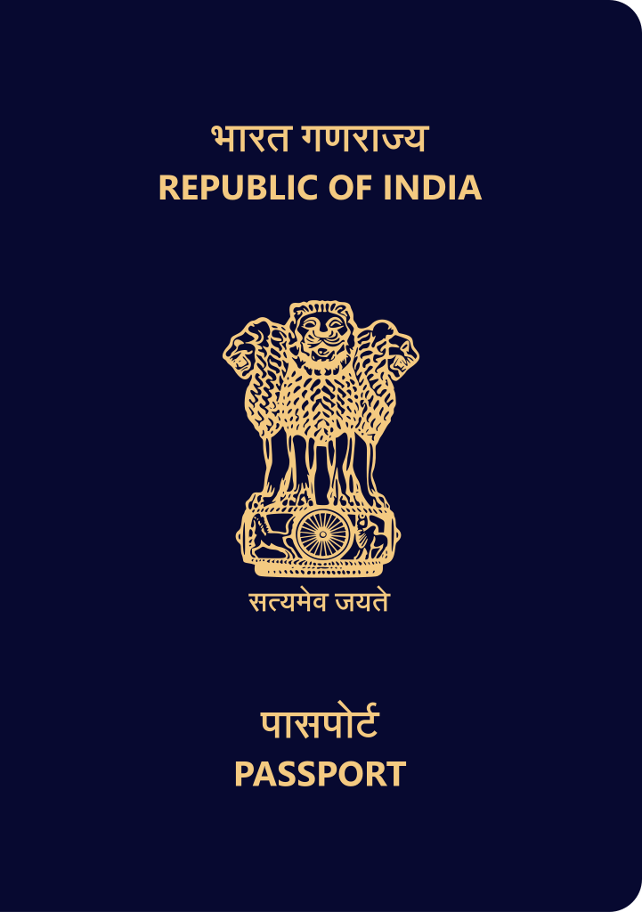 Official Indian passport document